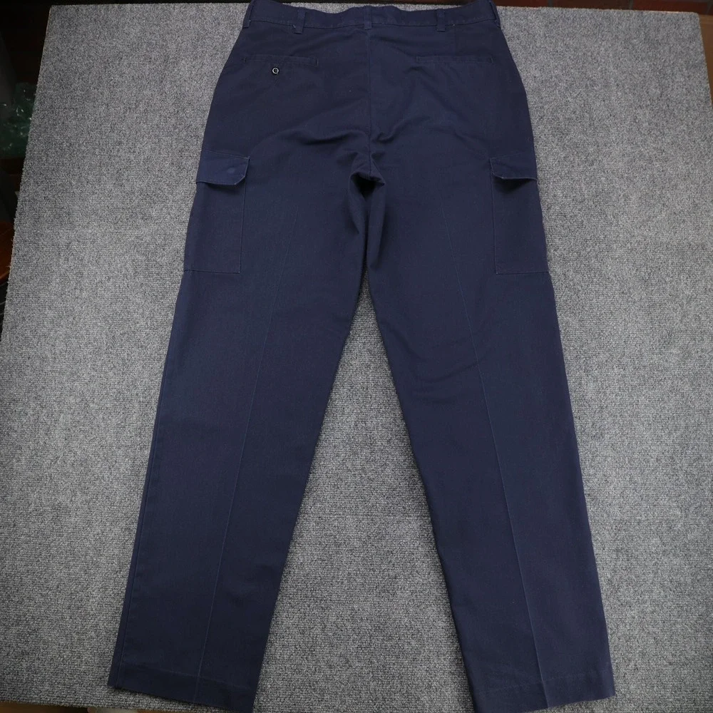 Red Kap Mens Navy Blue Cargo Work Pants‎ PT88NV2 Size 36x35 Straight Leg Utility